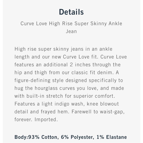 Curve Love Abercrombie & Fitch Jean - Picture 5 of 5